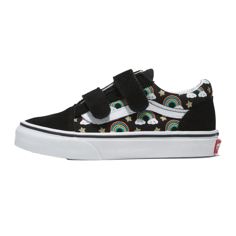 Vans Kids' Old Skool Rainbow Velcro Sneakers Size 2.5